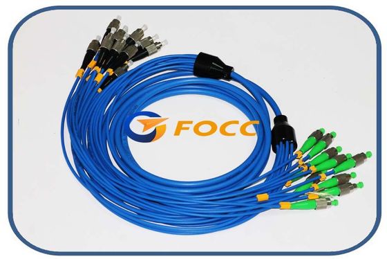China 5.0mm Armored 8 Fibers FC Fiber Optic Patch Cable Singlemode Type Blue supplier